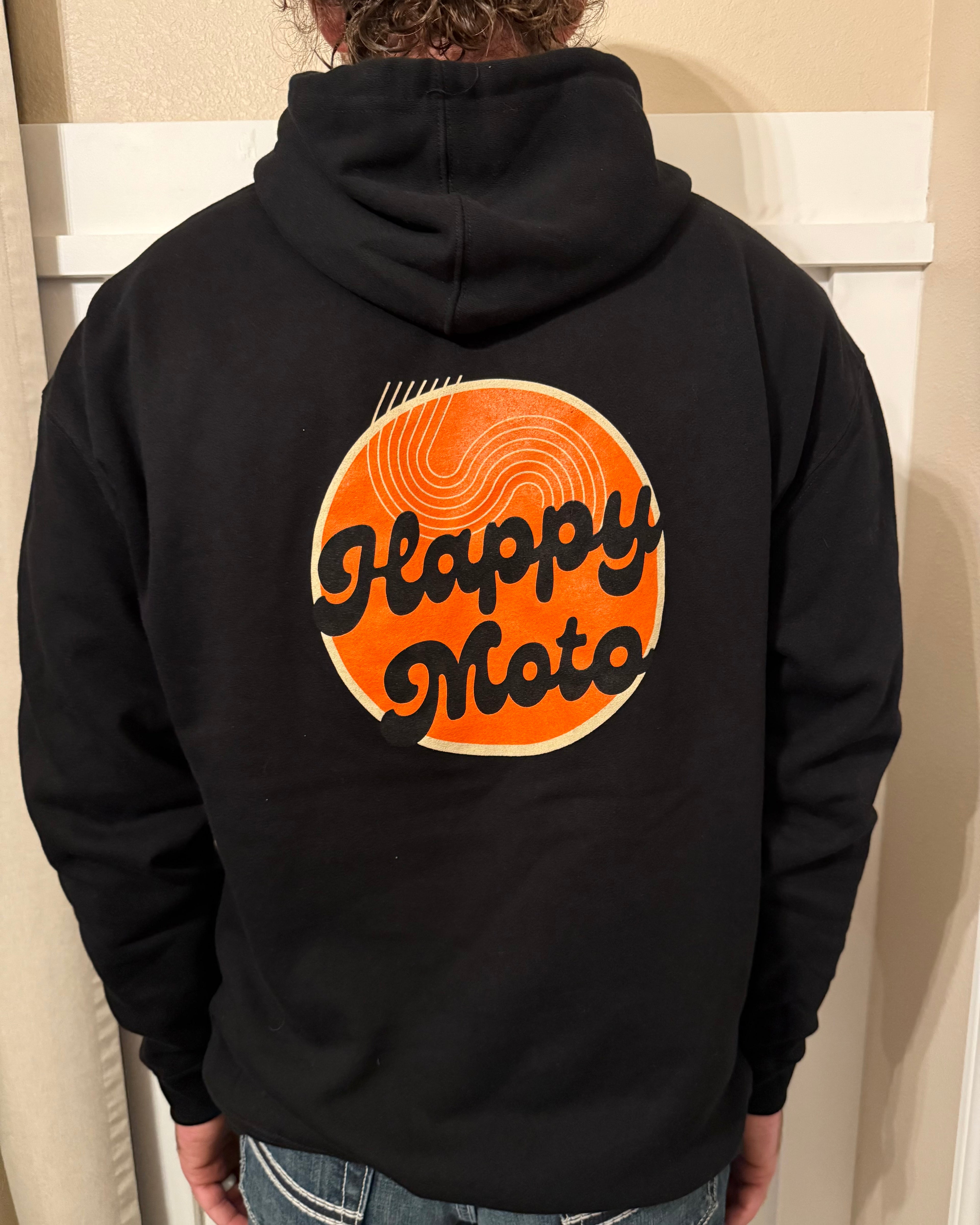 Happy Moto MX - Adult Hoodie (Black)